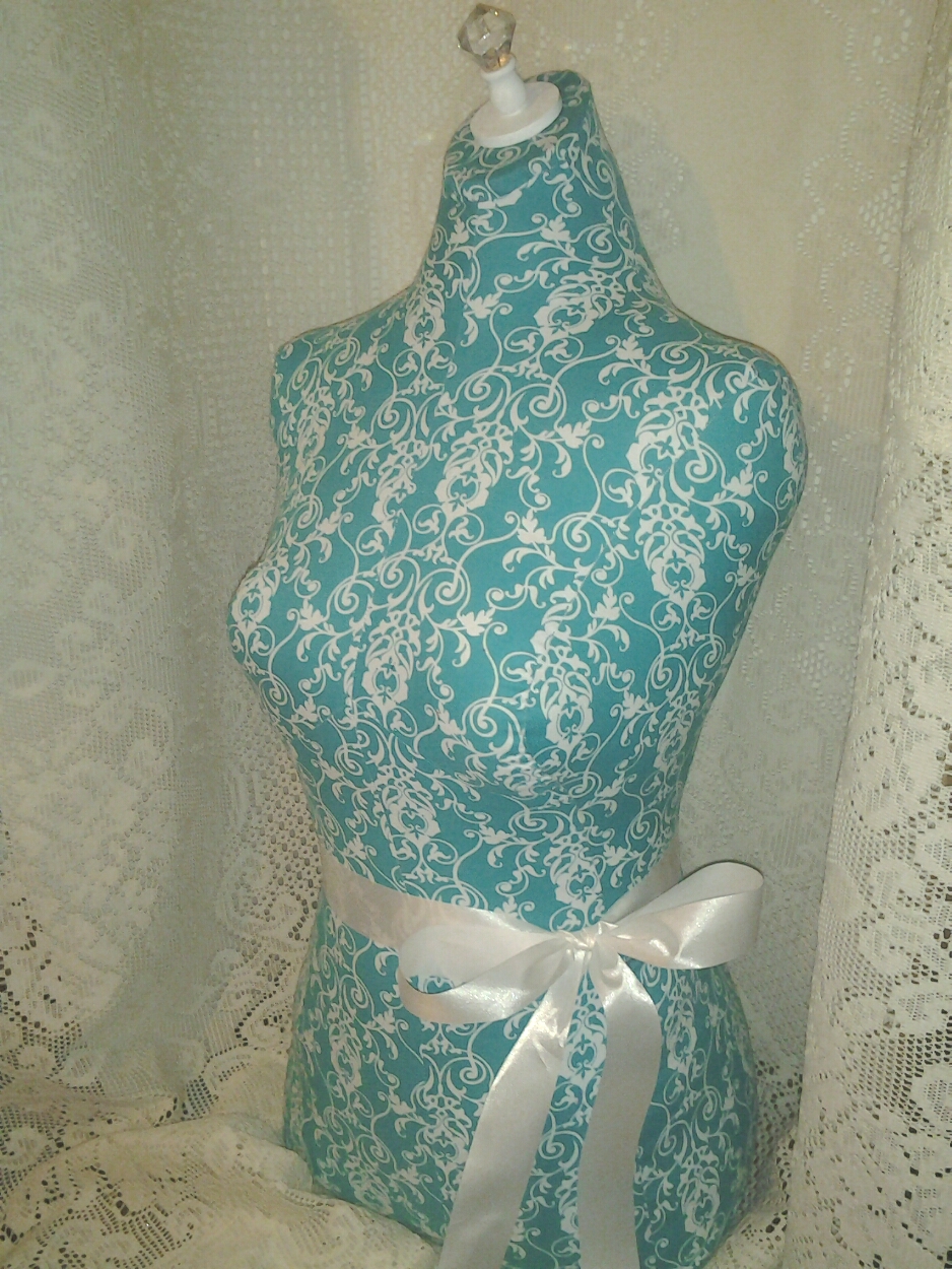 Boutique Centerpiece Dress Form Jewelry Display Stand Turquoise